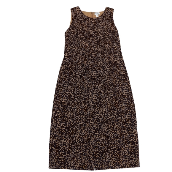 J.CREW Sleeveless Leopard Sheath Dress size 4 - Picture 5 of 14